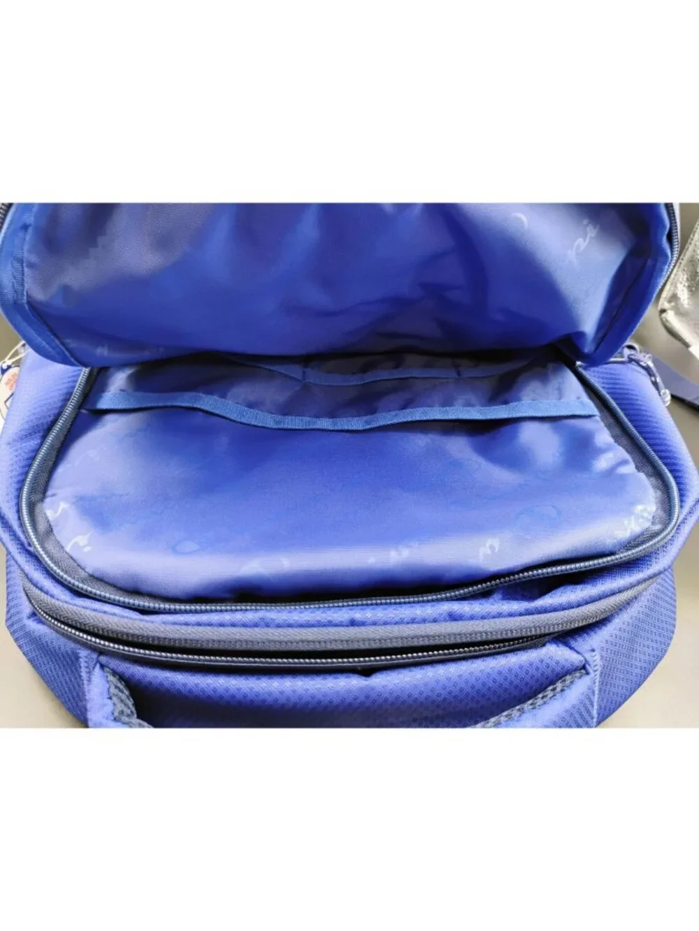 Champion Youth Blue Logo Backpack With Padded Straps & Mesh Pockets